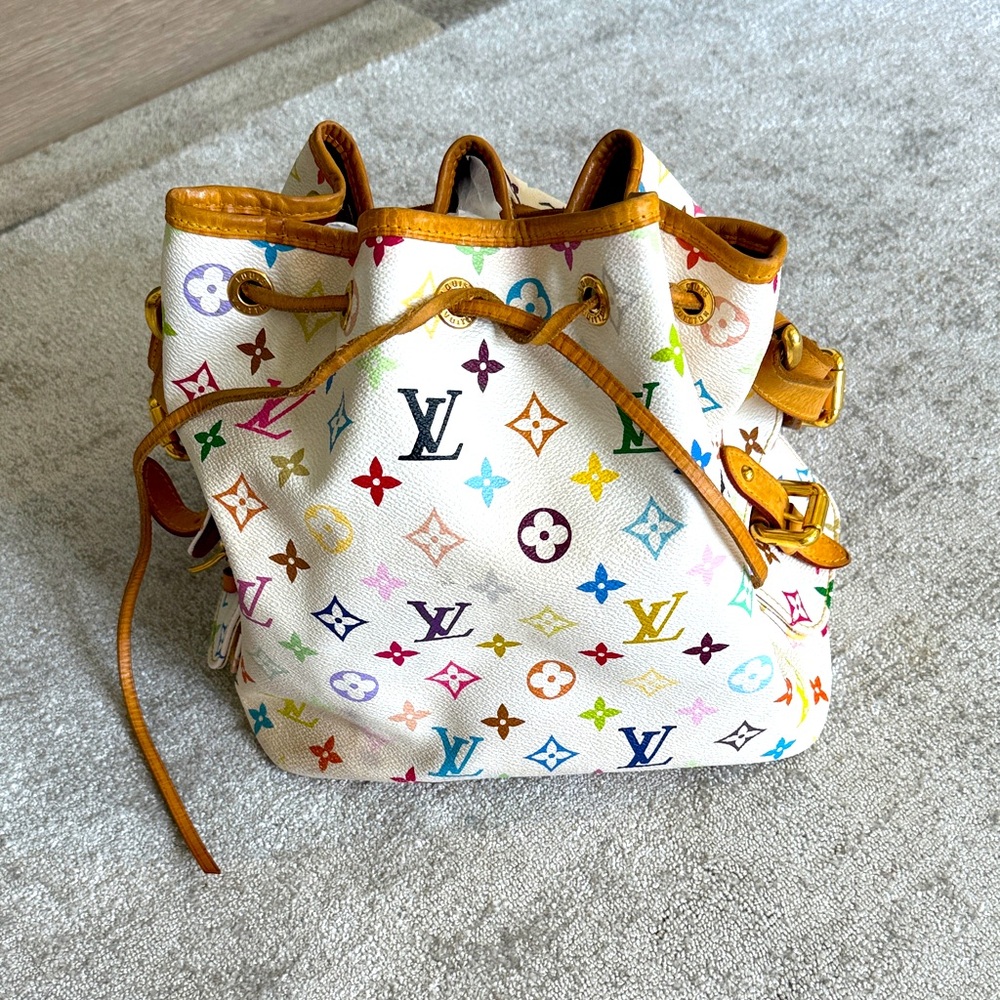 Monogram Multicolor Petit Noe White